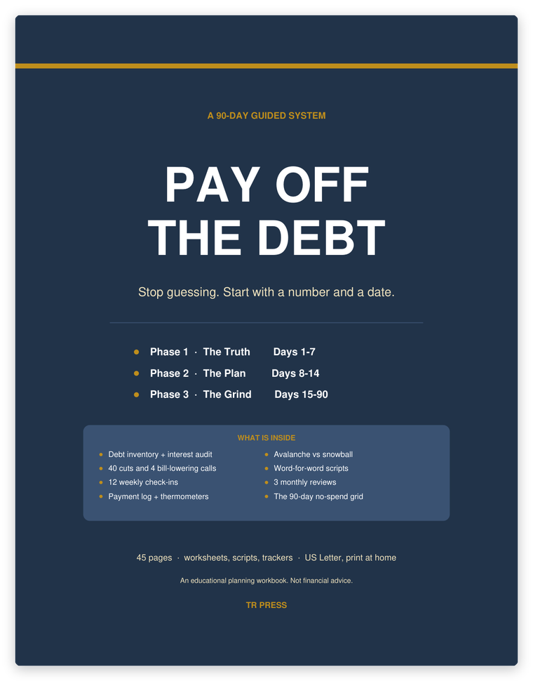 Cover of The 90-Day Debt Payoff System workbook